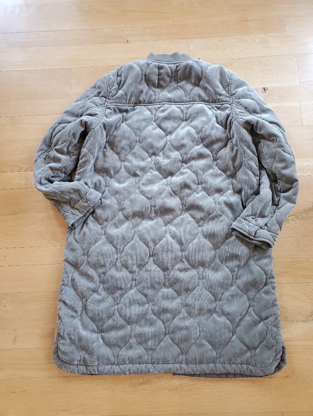 Anthropologie Quilted Coat Sage Green L - Picture 4 of 7